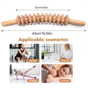 Herramientas de Maderoterapia para Masaje 2025, Rodillo de Masaje de Madera de Varios Tamaños, Rodillo de Masaje para Pies, Herramienta de Masaje de Madera para Yoga - Product Image 2