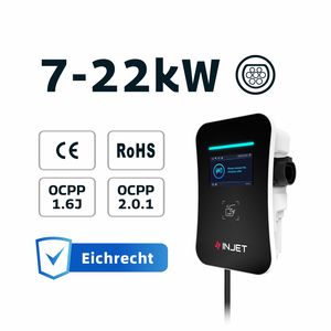 Borne de recharge murale INJET 7kW-22kW AC Type 2 OCPP 1.6J/2.0.1 IP65 IK10 Certifiée CE RoHS Eichrecht AC 11kW T - Product Image 2