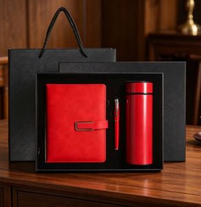 2026 Promotional Corporate Leather Notebook Gift Set With Pen and Bottle Customized Luxury A5 Journal Stationery Note Book - Product Image 5
