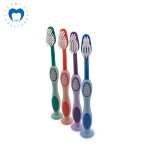 Cepillo de Dientes para Niños Jasmine Oral Care, Cerdas Suaves, Doble Color, con Ventosa, Manual, JSM058 - Product Image 1
