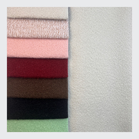 Tissu Bouclé en Polyester Premium, Matière Douce pour Revêtement Teddy, Idéal pour Coussins de Canapé, Textile Moderne Teint en Fil Uni