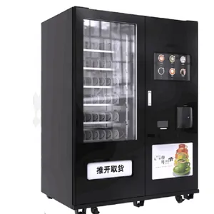 Máquina automática de vender café e lanche com dispensador de copo e display lcd le209a