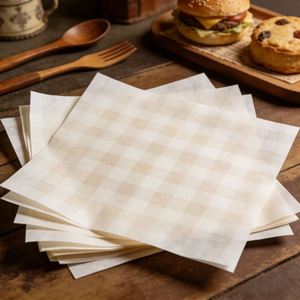 Feuilles de papier ciré personnalisées avec logo imprimé, revêtement PE, pour emballage alimentaire (viandes, hamburgers, frites, sandwichs), résistantes à la graisse - Product Image 2