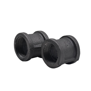 270 dễ uốn sắt đen ổ cắm nữ với xương sườn Dải gang phụ kiện đường ống được sử dụng cho trang trí nội thất - Product Image 5