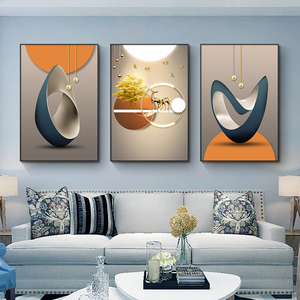 Quadro Murale Astratto Geometrico in Porcellana Cristallina per Decorazione Moderna del Soggiorno - Product Image 1