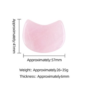 Planche <span class=keywords><strong>de</strong></span> massage Gua Sha en quartz rose en forme <span class=keywords><strong>de</strong></span> tête <span class=keywords><strong>de</strong></span> chat, outil <span class=keywords><strong>de</strong></span> raclage en pierre <span class=keywords><strong>de</strong></span> rose naturelle pour le soin du visage et la médecine chinoise - Product Image 4