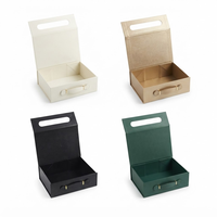 Ensemble d'emballages de luxe sur mesure pour soins de la peau, blanc, avec poignée portable, fermeture magnétique, boîte rigide pliable