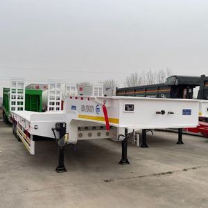 مقطورة شبه مقطورة فولاذية منخفضة السطح بثلاثة محاور لنقل الحفارات بسعر المصنع من تينغيون - Product Image 3