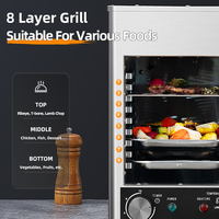 800 Degrés Infrarouge Comptoir BBQ Électrique Steakhouse Grill Four Sans Fumée Steak Boeuf Légumes-pour Usage Domestique Extérieur
