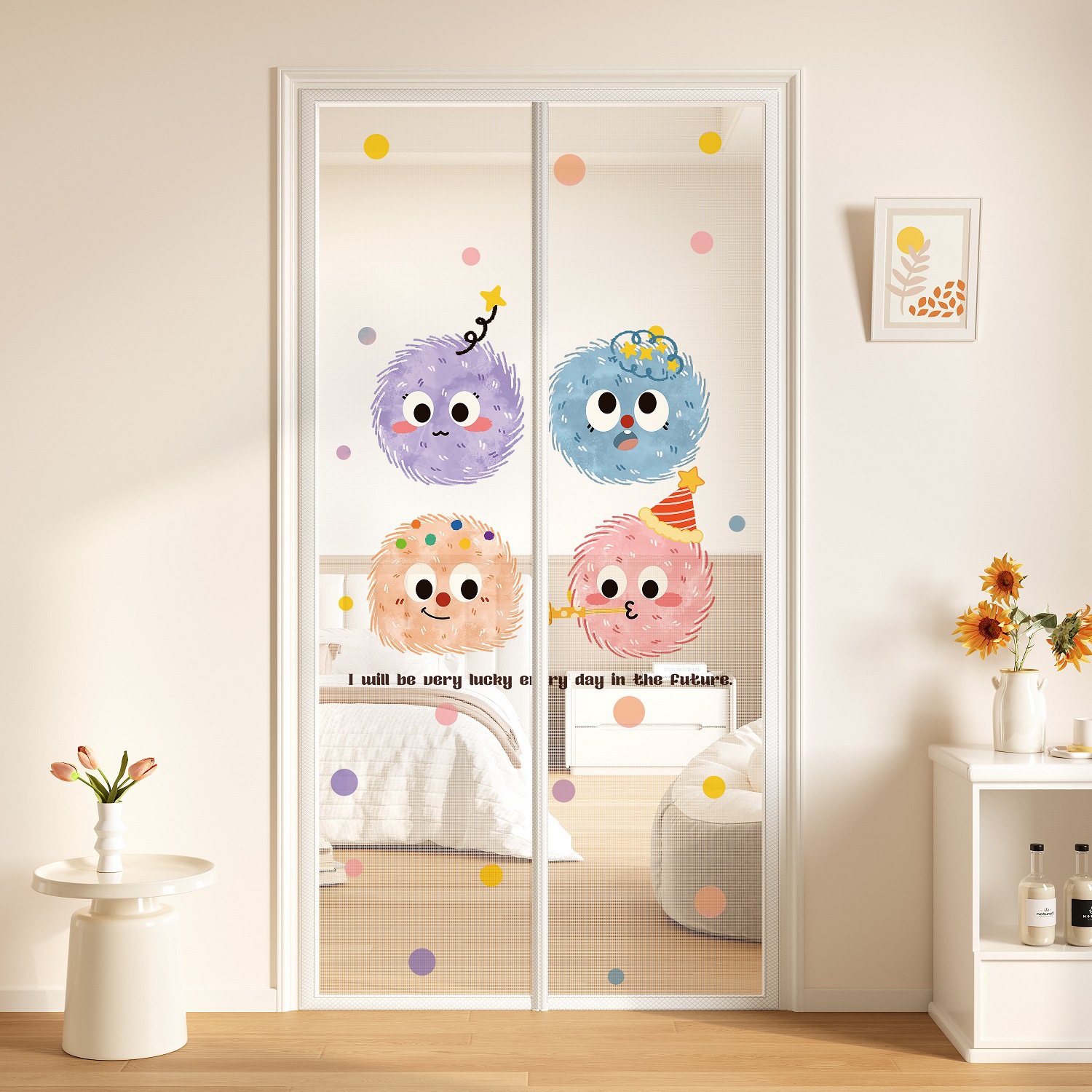 Four-color dumpling [High-definition pattern Velcro storage hook]