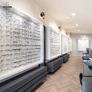 Vitrines de présentation de lunettes de soleil de luxe, mobilier sur mesure pour opticiens, éclairage LED écologique, MDF, pour magasins de mode et détaillants - Product Image 1