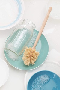 ESD ECO Kitchen Sợi Tampio Tự Nhiên Cốc Lọ Bình Làm Sạch Bàn Chải Với Tay Cầm Bằng Gỗ Cho Chai - Product Image 5