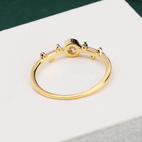 Bague en or 18 carats avec zircon, design tendance, vente en gros, bijoux pour femmes