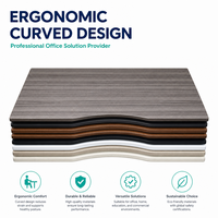Plateau de table de bureau en bois MDF ergonomique et écologique de qualité supérieure, durable, élégant, design moderne, couleur PVC, différentes tailles