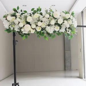 XA prezzo all'ingrosso artificiale rosa bianca decorazione per evento fiore palla matrimonio centrotavola 70cm