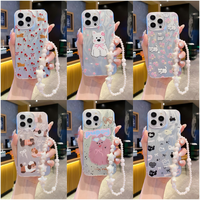 Nouveau Style en Stock : Coque de Téléphone Fille pour iPhone 17 16 15 14 avec Bracelet, Design IMD Mignon, Étui Mobile pour iPhone 13 12 11