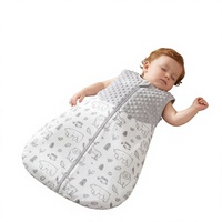 Kantung Tidur Bayi Laki-laki Bersertifikasi CPC untuk Musim Gugur/Dingin, Anti Tendang, Menyerap Kelembapan, Motif Kartun