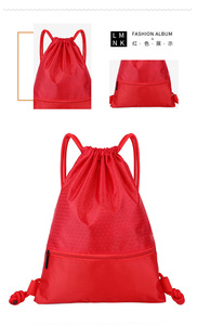 Ba Lô Dây Rút Chống Nước Túi Dây Rút Du Lịch Cổ Điển Ba Lô Dây Rút Đạp Xe Gấp Gọn - Product Image 4