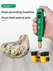 <span class=keywords><strong>Mini</strong></span> perceuse électrique pour perles, pierres de pêche, coquillages, jade ; Outil de fraisage pour bracelets Worry-Beast, perles et objets de collection incontournables - Product Image 1