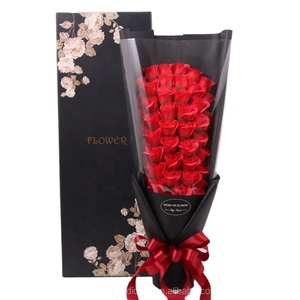 Romantic gift box artificial flower bouquet rose soap flower