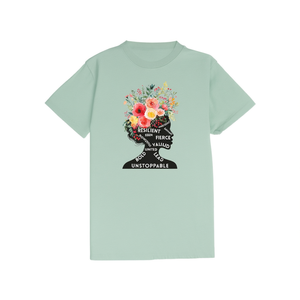 T-Shirt Floreale da Donna Unstoppable, Girocollo, Vestibilità Regolare, 100% Cotone, Design Casual Primaverile ed Estivo - Product Image 1