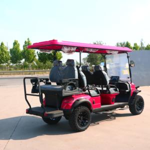 Chariot de <span class=keywords><strong>golf</strong></span> tout-terrain <span class=keywords><strong>6</strong></span> places de haute qualité Chariot de <span class=keywords><strong>golf</strong></span> de rue 2-en-1 Chariot de <span class=keywords><strong>golf</strong></span> électrique facile à changer pour diverses occasions - Product Image 4