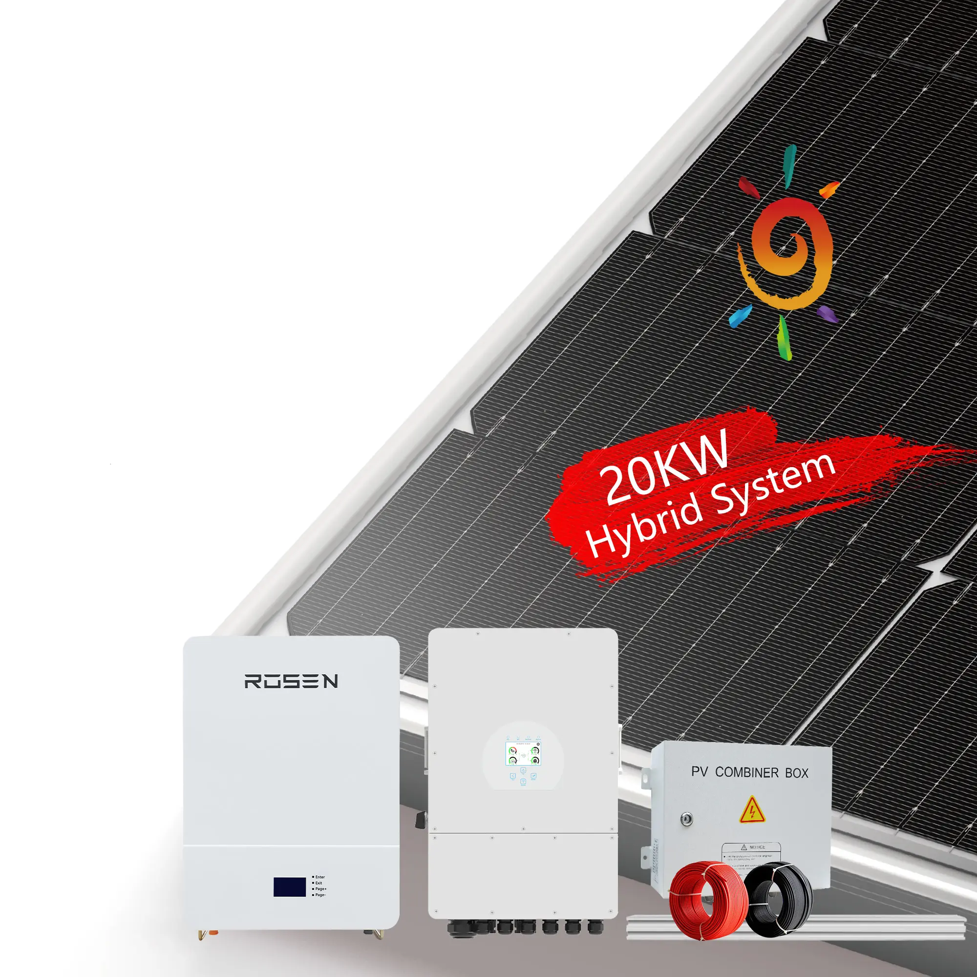 Placa de almacenamiento de energía Solar, 10Kw, 20Kw, 30Kw