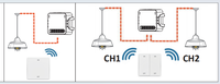 Mini Módulo de Interruptor Inteligente WiFi+433MHz de 2 Canales, Control por Aplicación TUYA, Autoalimentado, Sin Batería, Control Remoto Inalámbrico, Interruptor de Relé para PC de Uso Doméstico