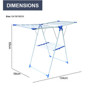 Stendibiancheria Mobile per Interni ed Esterni, Stendino da Terra in Acciaio per Asciugare Vestiti e Asciugamani - Product Image 4