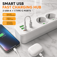 Multiprise intelligente standard européenne avec ports USB, rallonge électrique pour la maison et le bureau