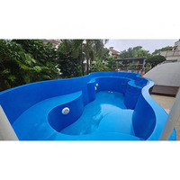 Piscine Enterrée et Hors Sol en Fibre de Verre Sur Mesure, Moderne, Préfabriquée, Conteneur d'Expédition pour Extérieur