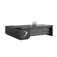 Vente chaude quantité minimale de commande bas Mobilier de bureau Design de luxe Tiroirs en bois Noyer jaune Matériel 160cm Table de conférence exécutive