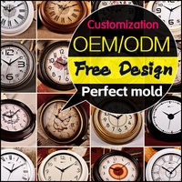 Horloge murale moderne de style farmhouse personnalisée de 12 pouces pour l'extérieur et l'intérieur, en plastique, antique, étanche pour l'extérieur