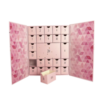 Boîte cadeau de luxe personnalisée calendrier de l'avent vide pour Noël pour vernis à ongles huile soin de la peau sérum faux cils avec avantage UV