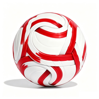 Ballon de football d'entraînement professionnel thermocollé et cousu à la machine, brillant, taille 4, économique avec logo personnalisé pour les sports d'équipe