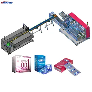 कंडोम सेक्स एड्स डिस्पोजेबल दस्ताने पाउच पाउच पैकेट अनियमित छँटाई, गिनती, बॉक्सिंग कार्टनिंग पैकिंग मशीन