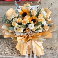 Papier d'emballage pour fleurs en plastique épais double face imperméable de couleur, emballage de bouquet coréen, fournitures pour fleuristes, vente en gros