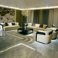 Ensemble de canapés modulaires pour la famille, confort supérieur, revêtement luxueux, meubles en cuir, salon moderne
