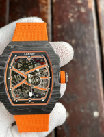 Nouvelle Montre Mécanique Automatique pour Homme 2026, Style de Luxe de Marque de Renom, Design Tonneau en Fibre de Carbone, Tourbillon, Meilleure Vente