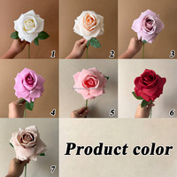 Vente en gros d'usine, rose artificielle de haute qualité, blanche et rose, rose de jardin, rose au toucher réel, pour la décoration de table de mariage