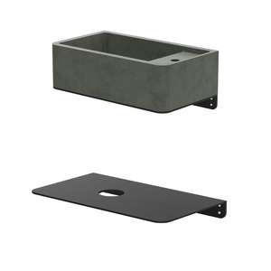 Offre Spéciale mur <span class=keywords><strong>de</strong></span> béton suspendu coin <span class=keywords><strong>de</strong></span> couleur blanche <span class=keywords><strong>bassin</strong></span> <span class=keywords><strong>de</strong></span> forme carrée - Product Image 1