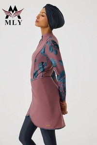 MLY 2025 nuovo stile <span class=keywords><strong>musulmano</strong></span> <span class=keywords><strong>da</strong></span> donna modesto tinta unita Burkini islamico Femme <span class=keywords><strong>costume</strong></span> <span class=keywords><strong>da</strong></span> <span class=keywords><strong>bagno</strong></span> 3 pezzi - Product Image 3