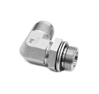 High Quality 90 Degree Elbow Male JIC Metric Adjustable with O Ring and Back up Ring 1JH9 Series Adapter Fitting