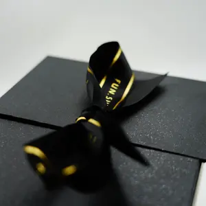 Kotak hadiah sepatu hitam paket kotak magnetik mewah kustom kotak makeup hadiah kertas