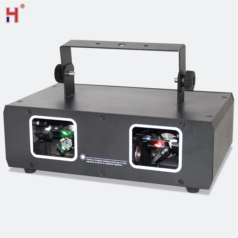 DJ ánh sáng laser 2 mắt sân khấu Màu Đỏ màu xanh lá cây thanh tia laser chùm Lazer đèn cho Câu lạc bộ đêm bên