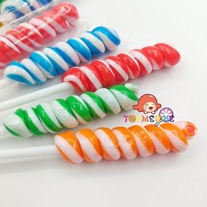 Sucettes spirales sucrées artisanales halal casher aux saveurs de fruits assorties, bonbons durs en sucre en bouteille TOYMERIKE - Product Image 1