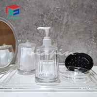 Distributeur de savon liquide en acrylique de 260 ml, accessoires de salle de bain en plastique pour la maison et l'hôtel