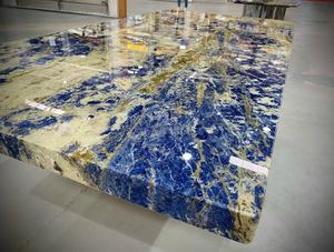 Thiết kế hiện đại màu xanh Bàn cà phê sang trọng Bolivia màu xanh đá <span class=keywords><strong>Granite</strong></span> bàn ăn cho nhà - Product Image 2