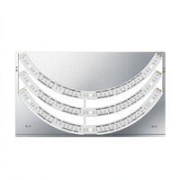 Carte PCB LED CEM-1 personnalisable à rétroéclairage, ensemble de bandes incurvées à 3 arcs, finition de surface OSP pour éclairage, carte PCB OEM