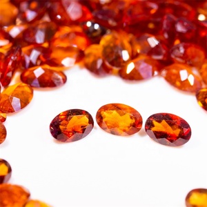 Granato Naturale di Qualità AAAAA <span class=keywords><strong>Colore</strong></span> Arancione 3x4mm Taglio Ovale Sfaccettato per Creazione di Gioielli - Product Image 2